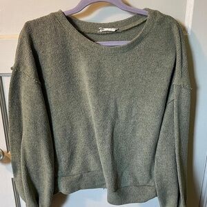 H&M Olive Crew Neck Sweater